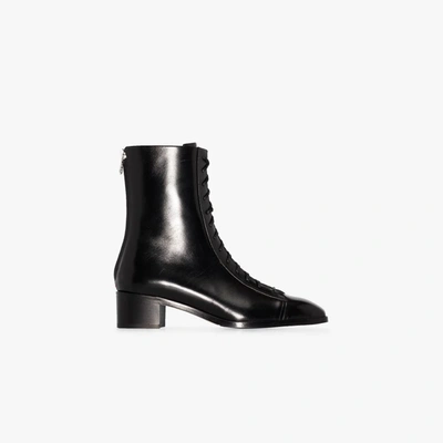 Shop Aeyde Black Noel 40 Leather Ankle Boots