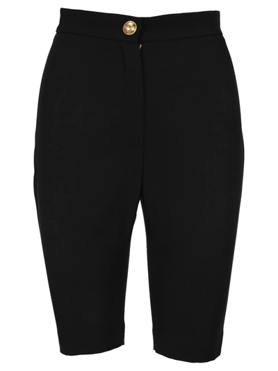 Shop Balmain Tailored Ciclista Shorts In Black