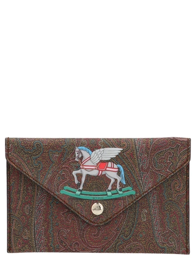 Shop Etro Dondolo Clutch In Multicolor