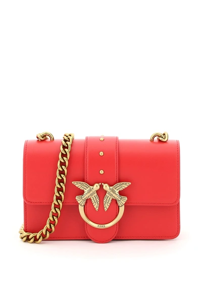 Shop Pinko Love Mini Icon Simply 4 Bag In Rosso Puro (red)