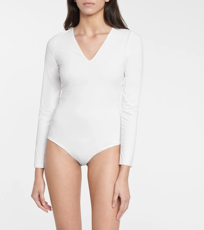 Shop Wolford Vermont Bodysuit In White