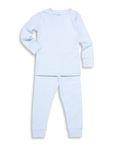 Shop Kissy Kissy Baby Boy's & Little Boy's Striped Pajama Set In Light Blue