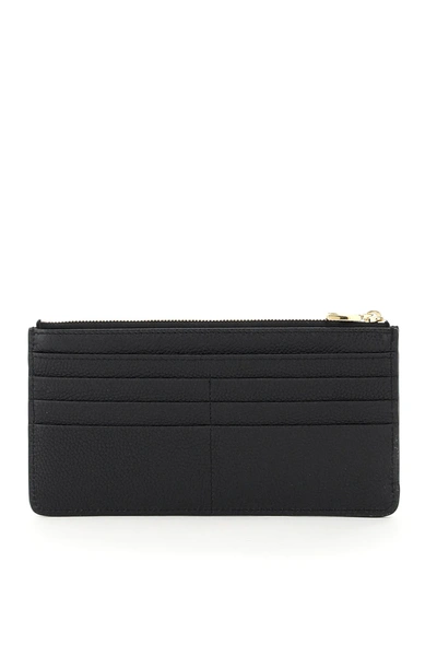 Shop Dolce & Gabbana Card Holder Pouch In Hammered Leather In Black