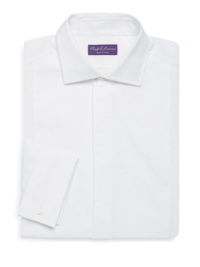 Shop Ralph Lauren Men's Classic-fit Solid Long-sleeve Shirt In White