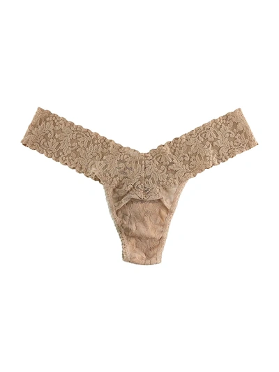 Shop Hanky Panky Women's Xoxo Boxed Lace Thong In Good Vibes