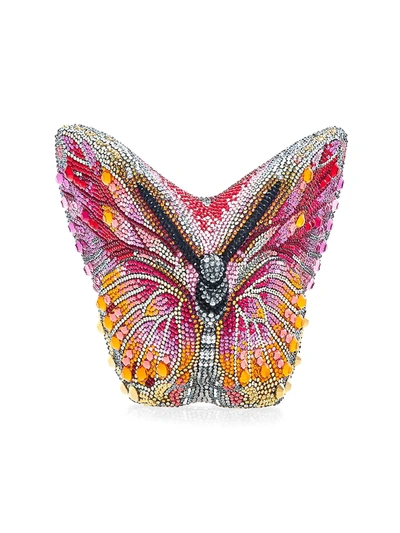 Shop Judith Leiber Women's Butterfly Fireclipper Crystal Clutch In Champagne
