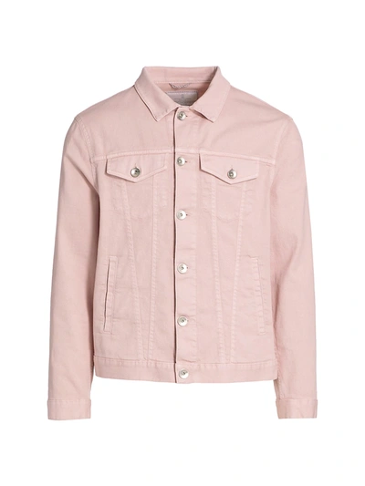 Shop Brunello Cucinelli Denim Trucker Jacket In Pink