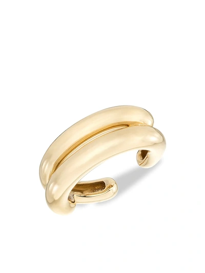 Shop Adina Reyter 9k Yellow Gold Chunky Tube Stacked Single Ear Cuff