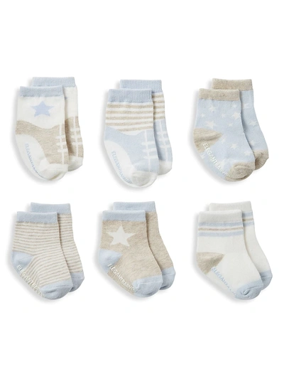 Shop Elegant Baby Baby Boy's  6-pack Assorted Socks In Blue