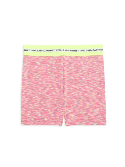 Shop Stella Mccartney Little Girl's & Girl's Logo Waistband Bike Shorts In Pink