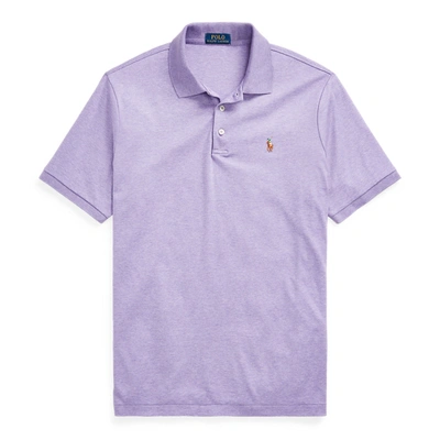 Shop Polo Ralph Lauren Soft Cotton Polo Shirt In New Lilac Heather
