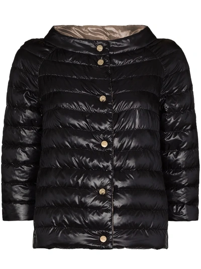 Shop Herno Reversible Padded Jacket In Black