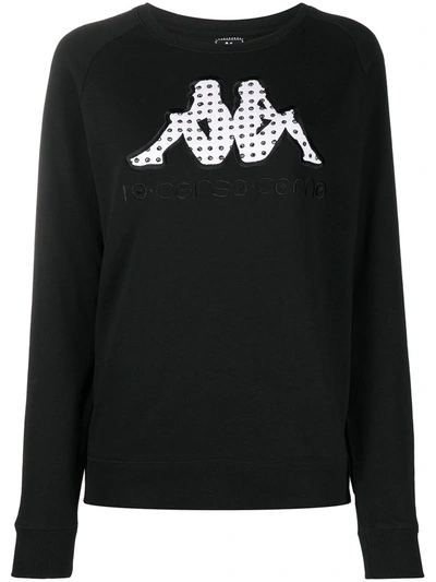 Shop 10 Corso Como X Kappa Logo-embroidered Sweatshirt In Black