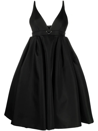 Sleeveless Full Midi Dress In Black