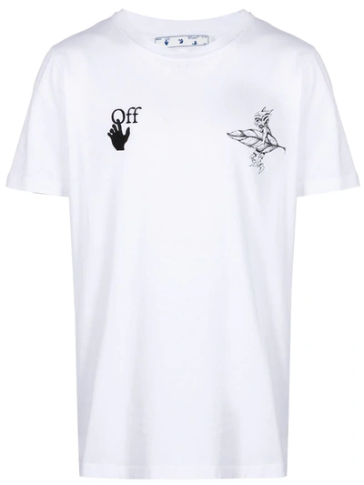 Shop Off-white Logo-print Elves T-shirt In White