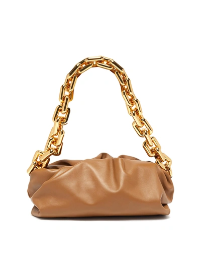 Shop Bottega Veneta 'the Chain Pouch' Chain Handle Leather Bag In Brown