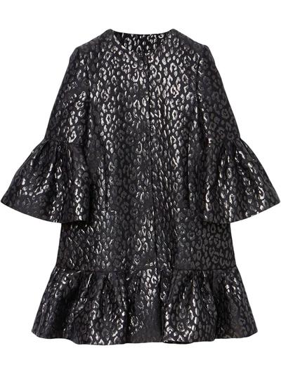 Shop Carolina Herrera Jacquard-woven Dress In Black