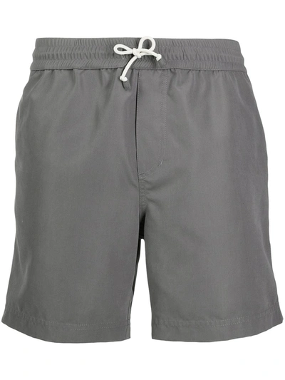 Shop Brunello Cucinelli Drawstring Swim Shorts In Grey