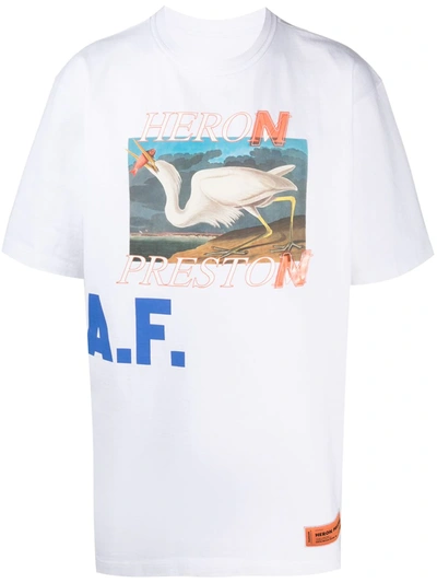Shop Heron Preston Logo Print Short-sleeved T-shirt In White