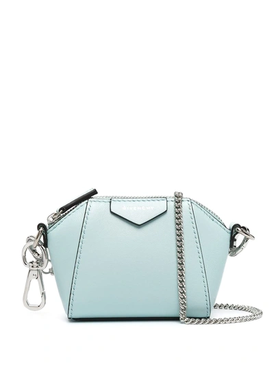 Shop Givenchy Baby Antigona Leather Mini Bag In Blue