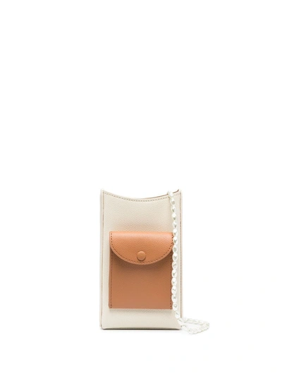 Shop Cafuné Rectangle Mini Wallet Bag In Neutrals