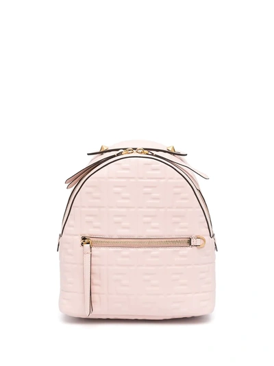 Shop Fendi Mini Ff-motif Backpack In Pink