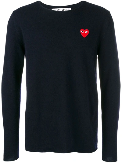 Shop Comme Des Garçons Play Cotton Sweatshirt In Blue