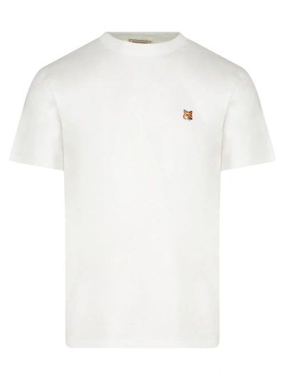 Shop Maison Kitsuné Fox Head T-shirt In White