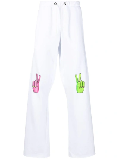 Shop Duoltd Piece Sign Print Joggers In White