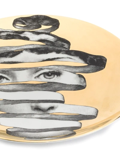 Fornasetti Tema E Variazioni Wall Plate (no. 297) In Gold