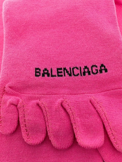 Shop Balenciaga Five-toe Logo Socks In Pink