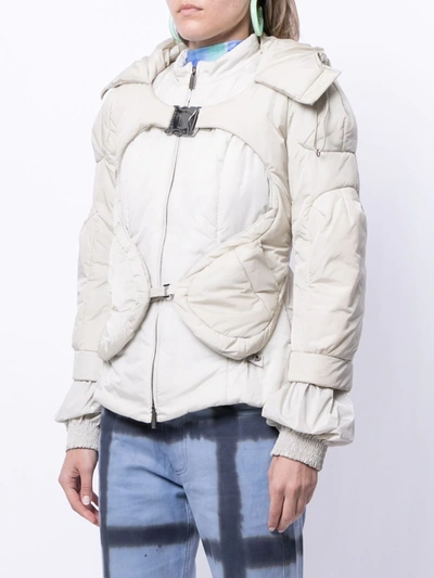 Pre-owned Celine  Layered Puffer Jacket In Neutrals