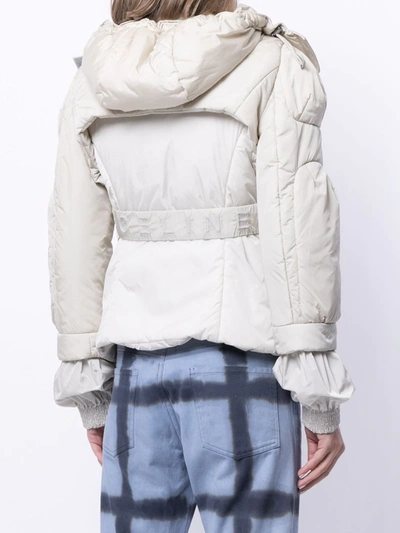 Pre-owned Celine  Layered Puffer Jacket In Neutrals