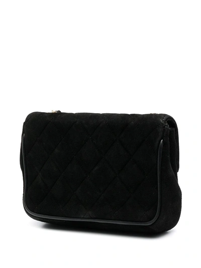 Pre-owned Chanel Cc 旋扣斜挎包 In Black