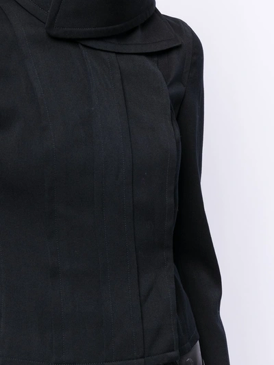 Pre-owned Saint Laurent Funnel Neck Jacket In Black