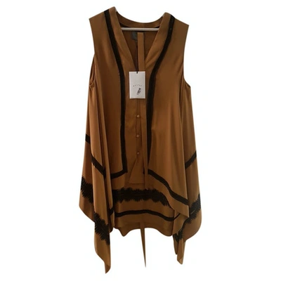 Pre-owned Maiyet Silk Mid-length Dress In Brown