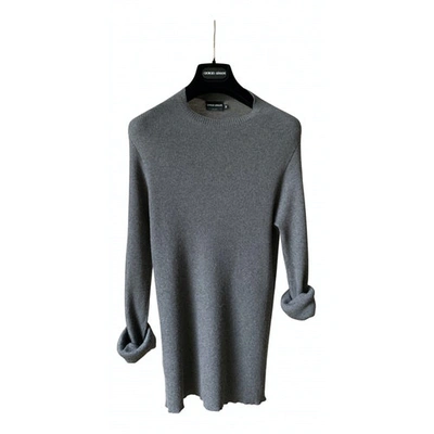Pre-owned Giorgio Armani Wool Sweatshirt In Grey