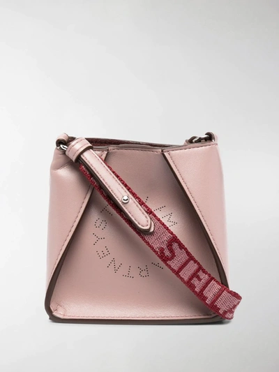 Shop Stella Mccartney Micro Stella Logo Shoulder Bag In Pink
