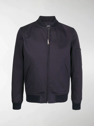 Shop Apc Gregoire Blouson Jacket In Blue