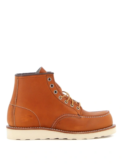 Shop Red Wing Shoes Classic Moc Toe Oro Legacy Boots In Brown