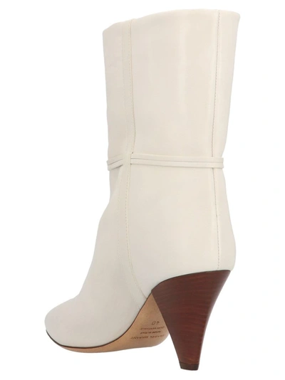 Shop Isabel Marant Women's White Ankle Boots