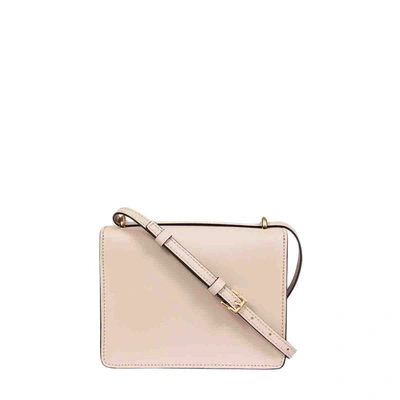 Shop Borbonese Women's Pink Leather Shoulder Bag