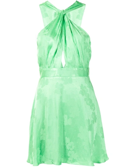 Shop Alice Mccall Memory Lane Satin Mini Dress In Green