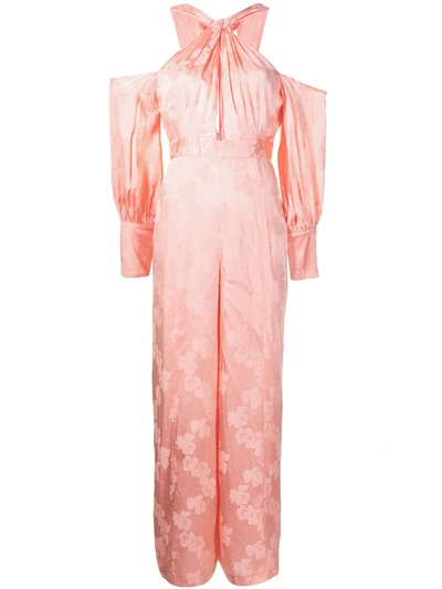 Shop Alice Mccall Memory Lane Satin Jumpsuit In Pink