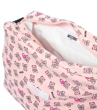 Shop Moschino Baby Changing Bag With Mat In Pink