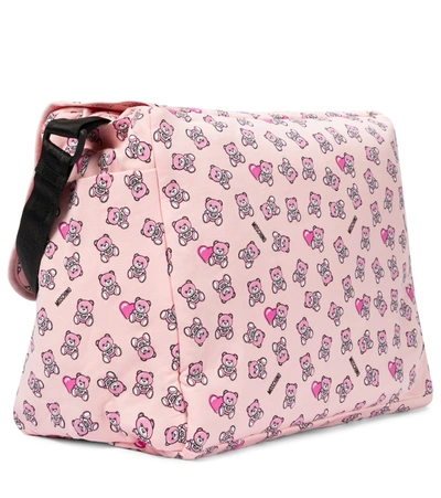 Shop Moschino Baby Changing Bag With Mat In Pink