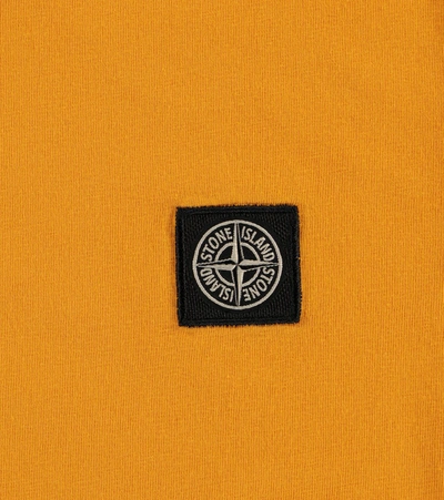 Shop Stone Island Junior Logo Cotton Jersey T-shirt In Orange