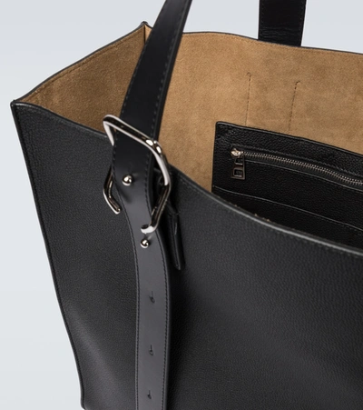 Shop Loewe Buckle Tote Bag In Black
