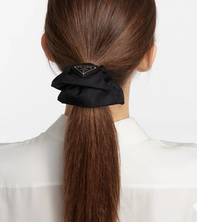 Prada Re-nylon Scrunchie In Black