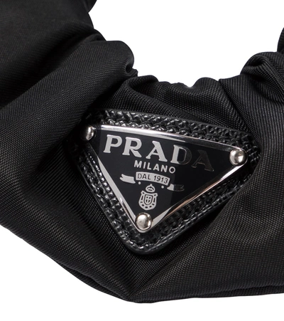 Prada Re-nylon Scrunchie In Black